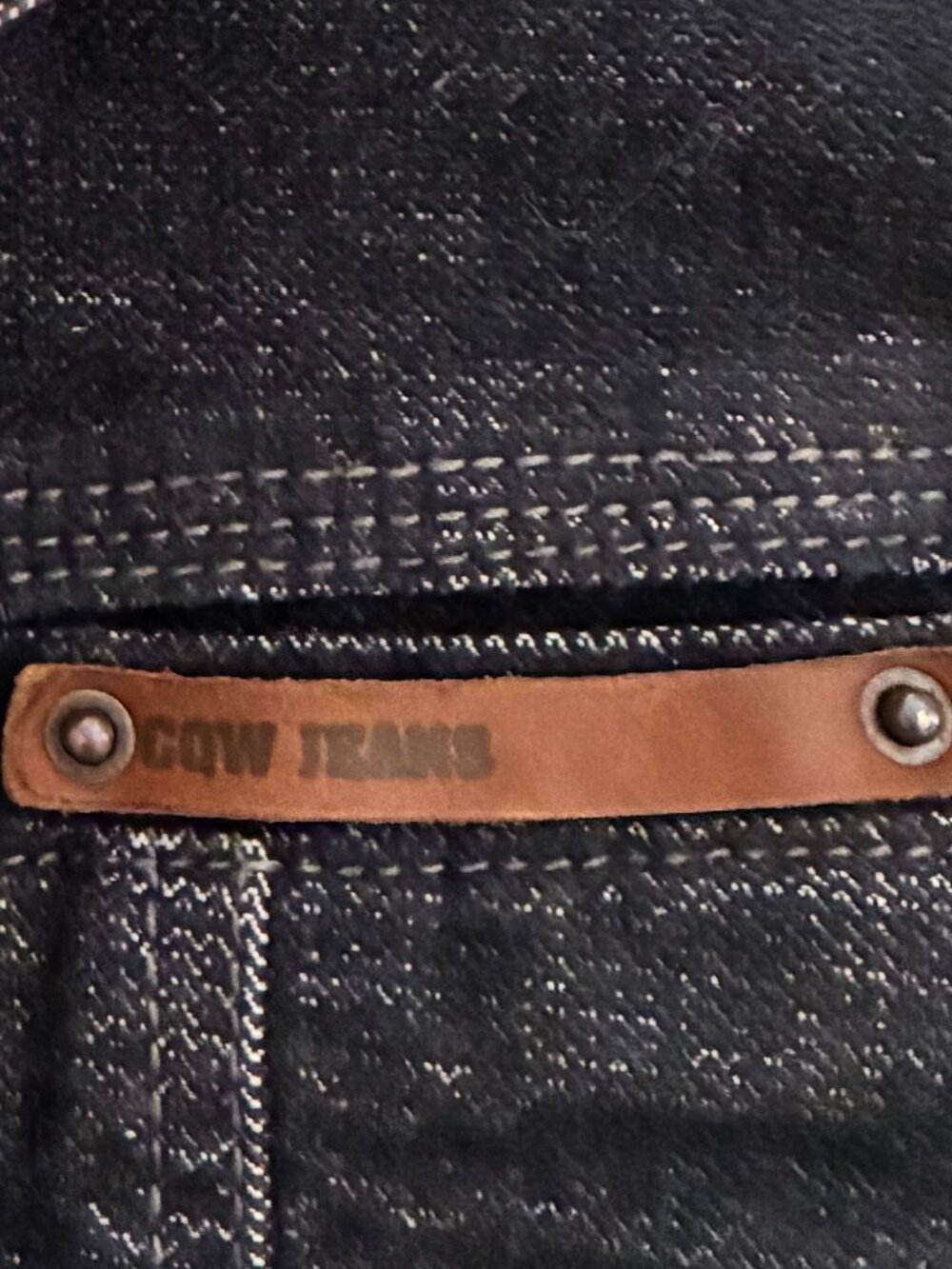 CQW Jeans Black Denim Only The Brave Trucker Jacket Men's Size Large Slim Fit - Picture 6 of 8